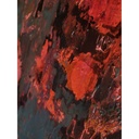 RED and black abstract art, red canvas painting