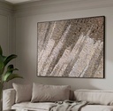 Geometric Brown Mosaic Wall Art – Neutral, Customizable Modern Design