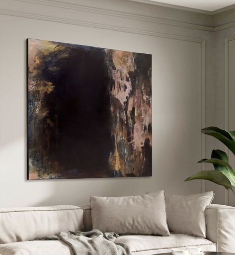 DARK textured contemporary painting